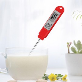 Digital Meat Thermometer Instant Read, Upgraded Long Probe Food Thermometer with Backlight, Temperature Measurement for Cooking, Sugar, Turkey, Milk, Liquid, Oil, BBQ