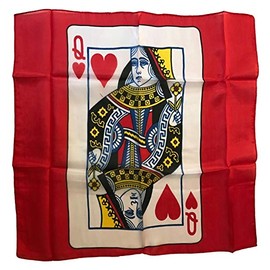London Magic Works Queen of Hearts 18 inch Silk - Includes Trick Instructions- The Perfect Extra Touch for Your Magic!