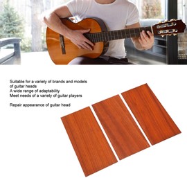 LiebeWH 3Pcs Guitar Headstock Veneer Mahogany Guitar Veneer Sheet Wood Grain Guitar Headplate for Guitar Lovers, LIEBEWHVNX6EBRZDC