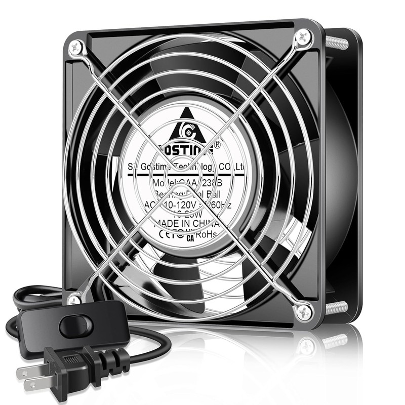 GDSTIME AXIAL Fan 12038, 110V 120V AC 120mm x 38mm