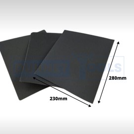 Dunnet Tools 10 Piece Glass Grit Sand Paper Fine Medium & Coarse 9" X 11" Wet And Dry Waterproof Sanding Paper Glass Paper Emery Paint Finishing Decorator (10pc Emery Cloth Sheets)