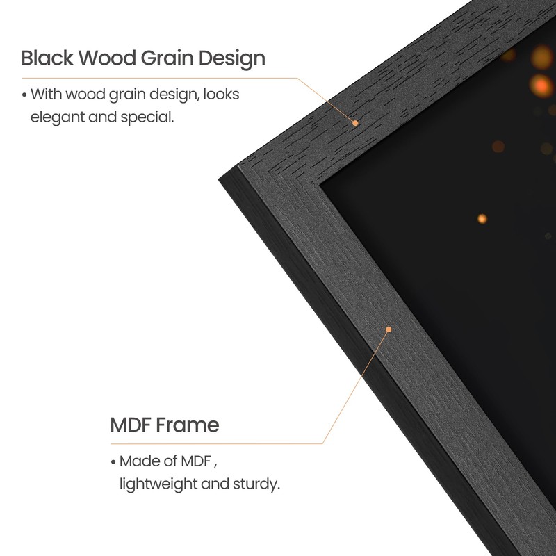 upsimples 8x10 Picture Frame, Wall Gallery Photo Frames with Engineered