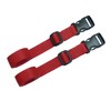 Webbing Strap with Quick Release Buckle, Pack of 2 (Red,