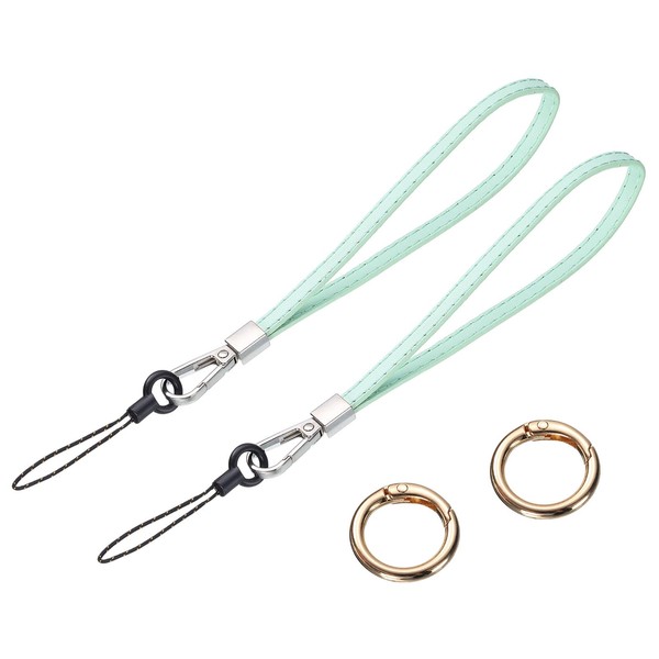 [uxcell] 2pcs Smooth Leather Wristlet Strap Anti-Drop Wrist Strap for