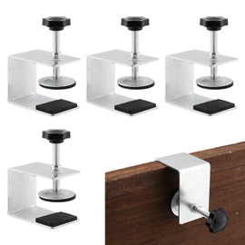 Cabinet Drawer Installation Clamps, 2/4PCS C Clamps Drawer Fixing Clip with Silicone Protect Pad, Woodworking Cabinet Hardware Jig for Door Front Knobs, Pulls Handles Install(Size:4pcs)