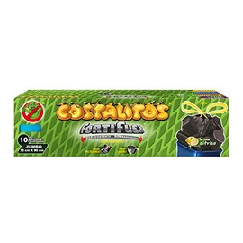 Costalitos Fortiflex Bolsas para Basura Jumbo con Jareta, Jumbo, color Azul/Gris/Negro, 75 x 90 cm