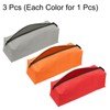 sourcing map 3pcs Zipper Utility Tool Bag 11.8x4x4 Inch, Red