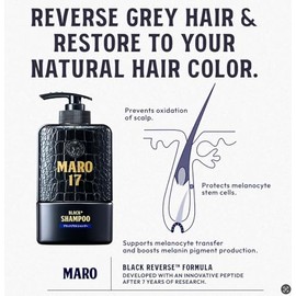 MARO17 Black Plus Champú 13.8 fl oz (350 ml)