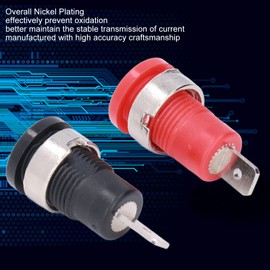 20 Pieces Banana Socket, 4 mm Banana Socket, Plated Terminal Binding Post, Safe Return Type Red Black Nickel-Plated Banana Socket Adapter Connector for Electronic Industrial Devices