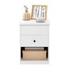 Furinno Jensen Lift Top Nightstand, Solid White