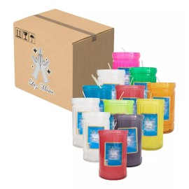 CEB 12 Veladoras Ecológica Media Semanal Blanco 100%  Parafina