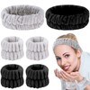 Casoty 6 Pcs Spa Headband Face Wash Headband and Wristband