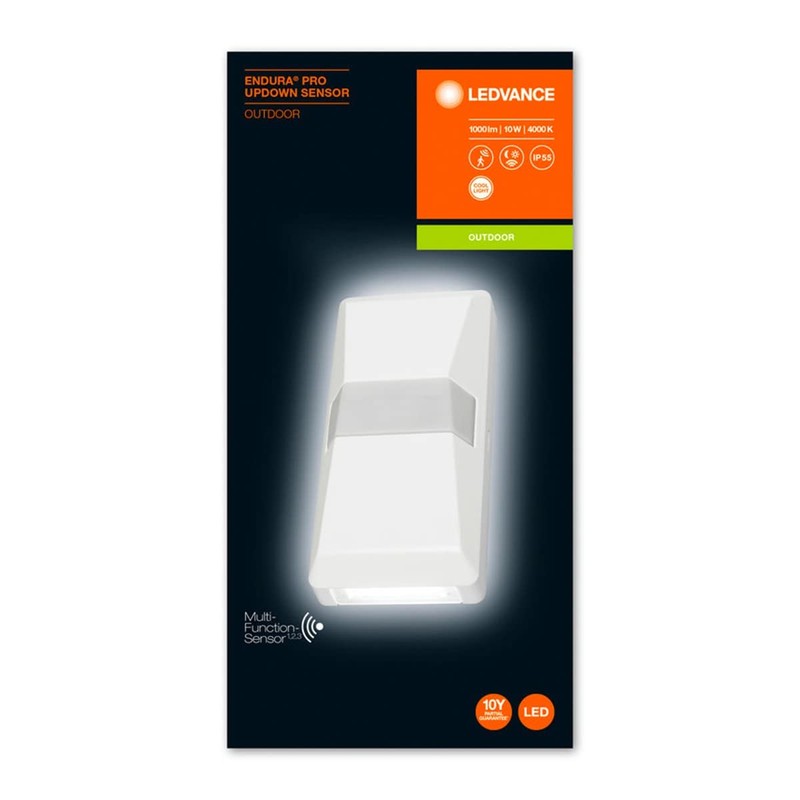 Ledvance Endura Pro Updown Sensor Professional Wall Spotlight, Polycarbonate, 10