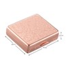 Simple Square Portable Metal Pill Box with 8 Compartments (Pink)