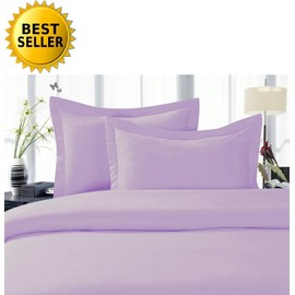 Elegant Comfort 2-Piece 1500 Thread Count Egyptian Quality Hypoallergenic Ultra Soft Wrinkle, Fade, Stain Resistant Pillowcases, King Size, Lilac
