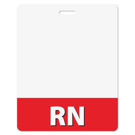 RN Red Badge Buddy (5 Pcs) (Horizontal Oversized) - Double Sided Backer Card - Durable and Water Resistant Great for Nurses in Schools, Hospitals, Correctional Facilities