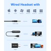 USB Headset with Microphone 3.5mm in-line Wired USB Headphones with