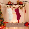 LEACOOLKEY 2 Pack Christmas Stockings 18 Inch Large Size Cable