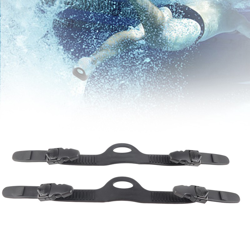 1Pair Diving Adjustable Scuba Diving Fins Straps Accessory (L)