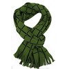 Rotfuchs Scarf Knitted Scarf Raschel Scarf Checked Fashionable 100% Wool