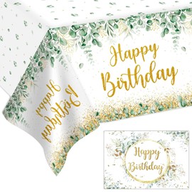 Kioiner Table Cloth, 220 X 130 cm Party Table Cloth, Birthday Table Cloth, Happy Birthday Table Cloth, Birthday Table Decorations, Perfect for Birthday Parties and Events