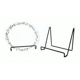 Clearco Plate Easel Display, Black Metal Plate Holder, Tabletop Picture Stand,(6 inch)