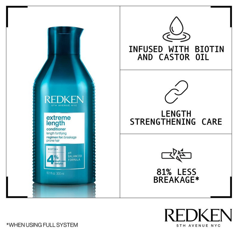REDKEN by Redken, EXTREME LENGTH FORTIFYING CONDITIONER 10.1 OZ