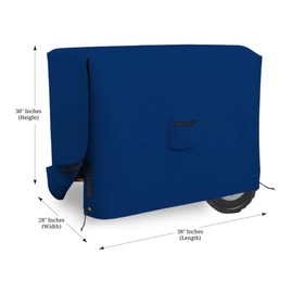 Covers & all Outdoor Generator Cover, 18 Oz Heavy Duty Waterproof UV & Weather Resistant, Universal Portable Equipment Storage Protector with Air Vents & Drawstrings (38"W X 28"D X 30"H, Blue)