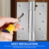 (2 Pack) Self Closing Door Hinge, 6 inches,Auto Closing Spring