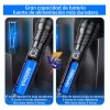 Maleyt Lámpara Táctica Led 120000lm Linterna Recargable De Camping