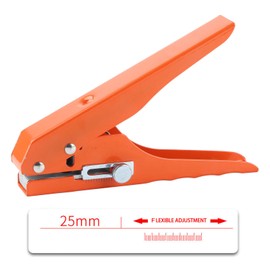 8mm Single Hole Punch Iron Adjustable Portable with Scale for Cardboard, Paper, PVC, Crafts, Edgebanding, Bank Cards, Hard Foil, Thin Wood Veneer