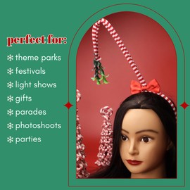 Needzo Funny Christmas Mistletoe Headband, Holiday Party Hair Accessory, One Size Fits Most, 12 Inches