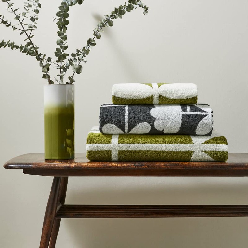 Orla Kiely 100% Cotton Bath Towel with Handle 50cm x