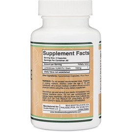 Lumbrokinase Enzymes Supplement - 120 Capsules (Max Activity 10,000 FU/Gram) 150mg per Serving (No Fillers, Manufactured in The USA) for Cardiovascular and Blood Circulation Support by Double Wood