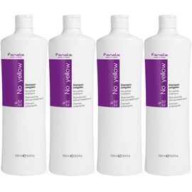 Fanola Toning Shampoo Bulk Sets (No Yellow 1000 ml, 4 Pack)