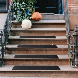 Angoily 4pcs Anti-Slip Strip Black Tape Anti Skid Stair Tread Strips Gaffers Stairs Tread Tape Anti- Skid Grip Tape Grip Tape Stair Anti Stair Strips Slip Tape PVC Anti Slip Grip Tape, Traction Tapes