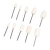 100Pcs Polishing Head Wool Felt Tapered Cylindrical Buffing Wheel Set