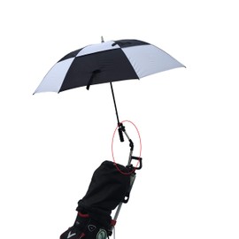 LL-Golf ® Universal umbrella holder for bicycle/wheelchair/pram/fishing chair/golf trolley for round elements up to 2.5 cm diameter, multicoloured