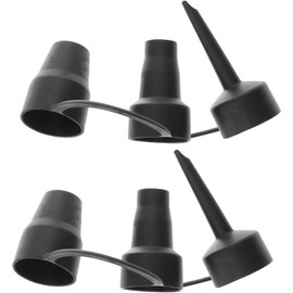 2 Sets Electric Air Pump Adapter Electric Pump Adapter 3 Sizes Air Pump Nozzles Replacement Nozzles Adapter Electric Air Pumps Portable Black