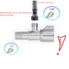 Lazardo Set of 2 angle valves made of stainless steel