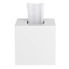 HIIMIEI Acrylic Tissue Box Cover White Tissue Holder Square Napkin