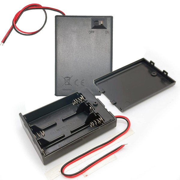 Jstincal 3 AA Battery Holder, 3AA Battery Box, 3 AA