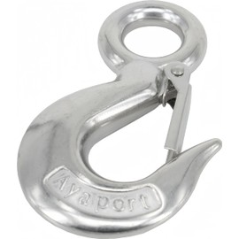Grab Hooks, 1T Crane Scale, Heavy Duty Slip Hooks Stainless Steel Eye Chain Lifting Hook Rigging Accessory (1000KGS)