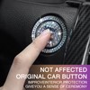 Irinidig 2 PCS Bling Car One-Button Start Button Outer Ring