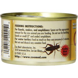 Zoo Med Laboratories 4 Pack Can O Crickets Pet Food, 1.2 Ounces Per Can