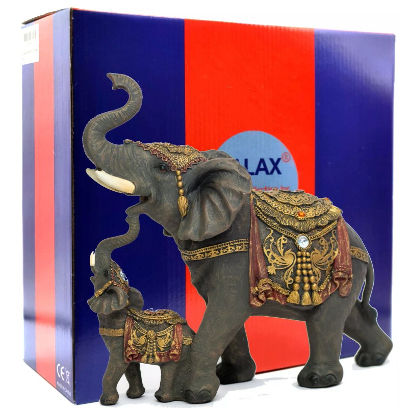 Dalax Trunk Up Elephant Statue Figurine