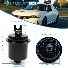 OXCANO High Performance Fuel Filter 16010-ST5-931 16010-ST5-E02 Compatible with 1988-2004 Honda Civic Accord Integra Prelude CR-V Odyssey Fuel Injected Gasoline Engines,PF-1200