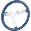 13 Inch Blue Metalflake 60s Style Steering Wheel, 3-1/2 Dish