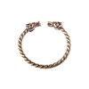 Windalf Viking Women's Bronze Bangle Dracon 5.7 cm Corded Dragon