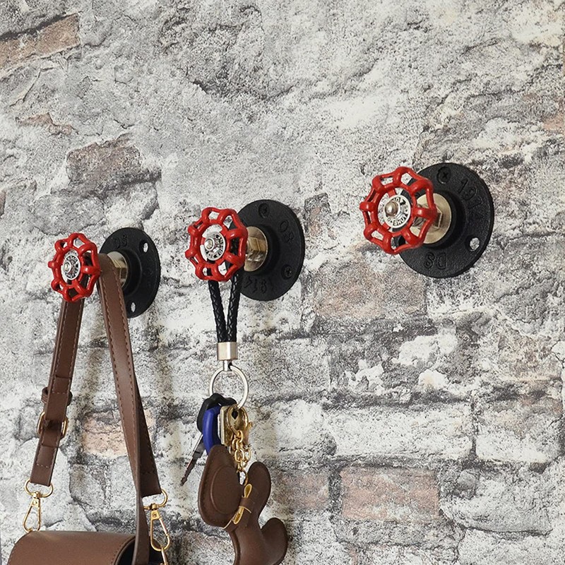 Yueser 2 Pcs Vintage Hook Vintage Industrial Pipe Coat Hook